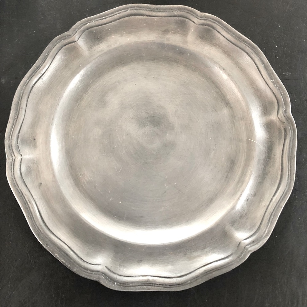 Antique French Pewter Plate